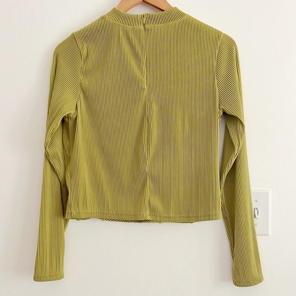 Anthropologie Blue Tassel Long-Sleeve Ribbed Corset Top NWOT - Picture 9 of 13